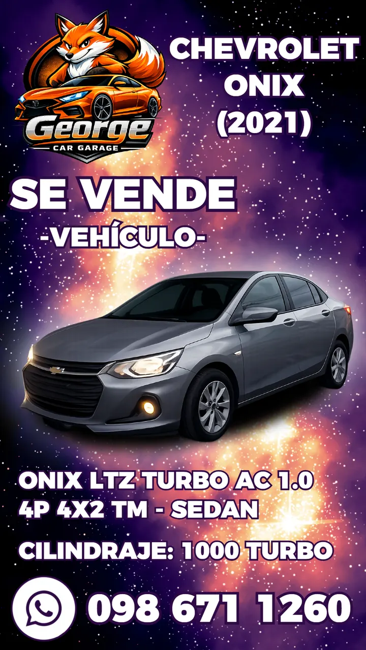 Pieza promocional vertical con vehículo y composición tipográfica